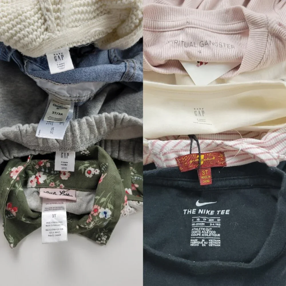 Girls 3T -4 Clothing Bundle NWT Gap, Nike, Spiritual Gangster, Denim Overall Set